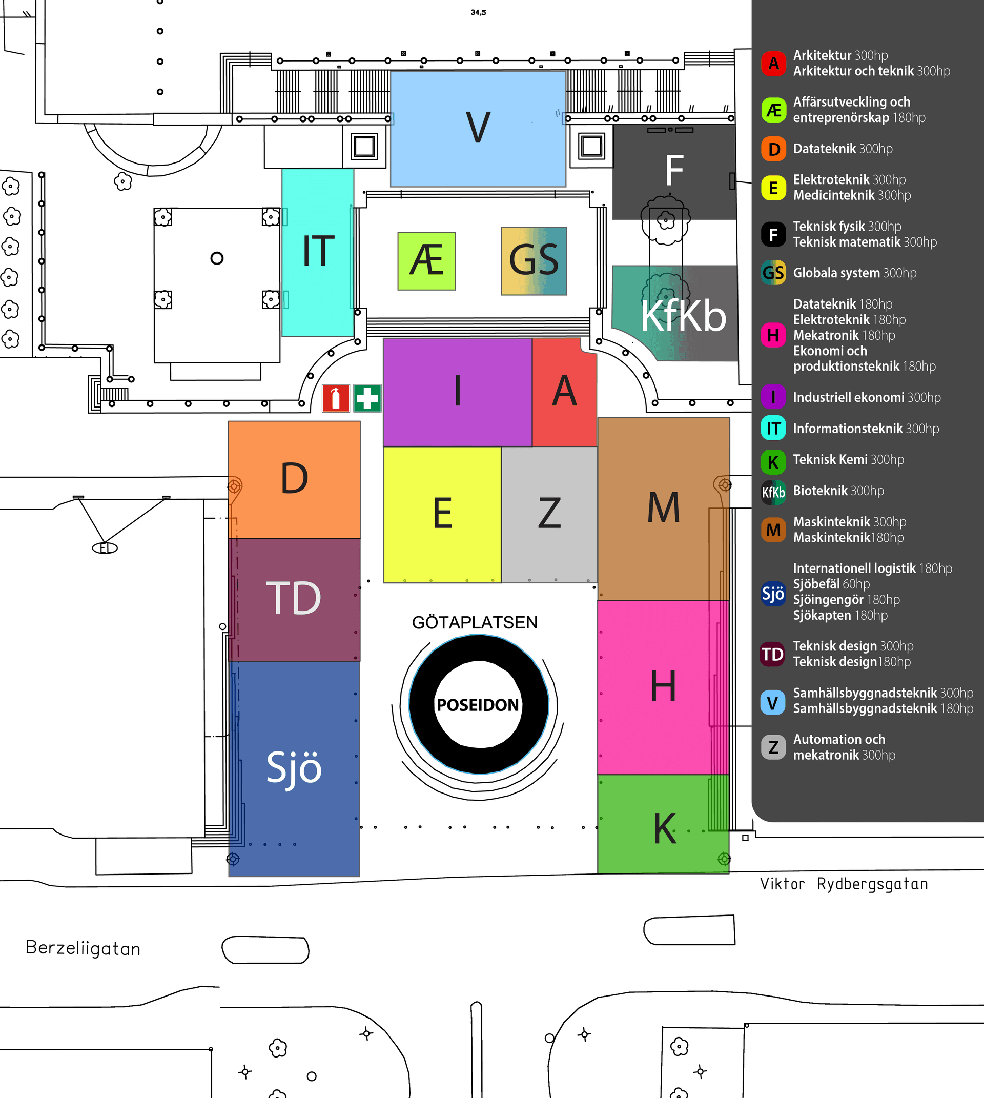 Karta över Götaplatsen